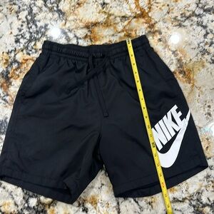 ✅NIKE bathing suit/shorts. Size  men’s SMALL. Black with large logo.